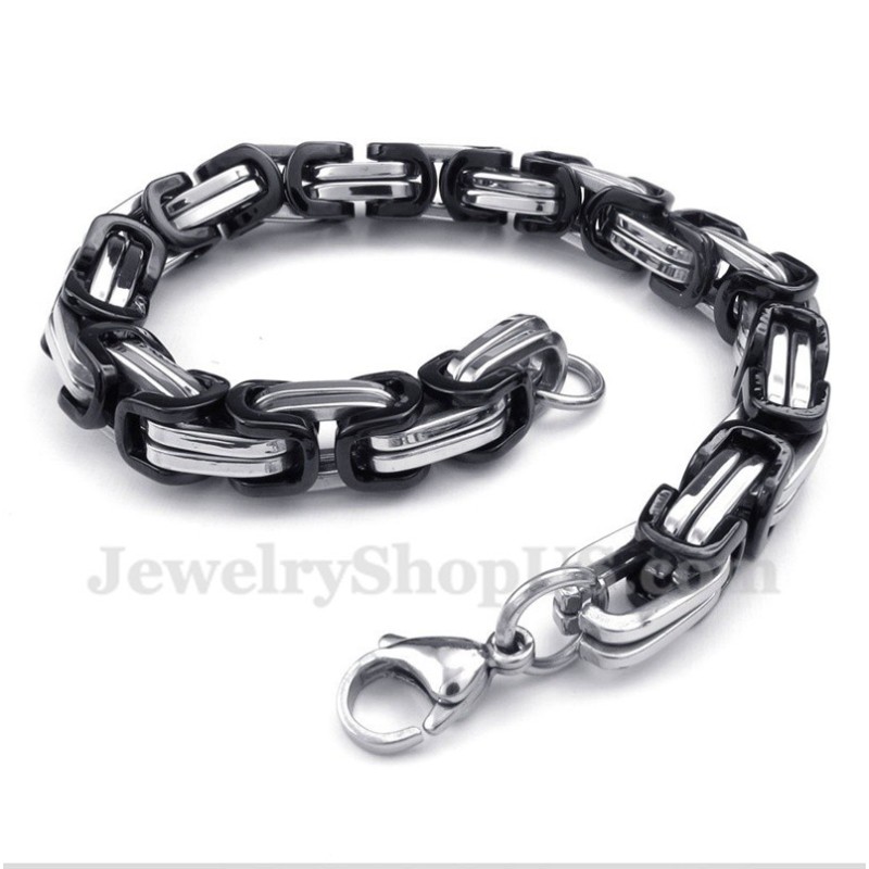 Heren Titanium Zwarte Armband