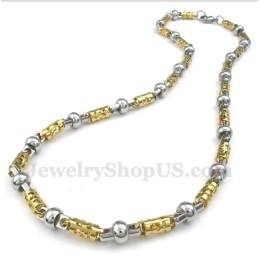 Titanium Gouden Holle Ketting Voor Heren