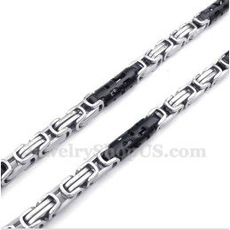 Heren Titanium Zwarte Cilinder Ketting