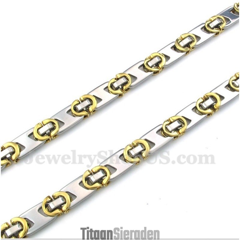 Titanium Gouden Halve Maan Ketting Voor Heren Titanium Gouden Halve Maan Ketting Voor Heren