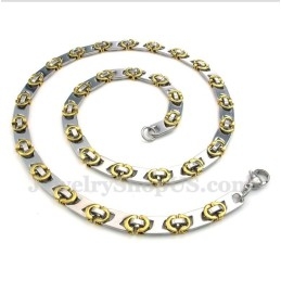 Titanium Gouden Halve Maan Ketting Voor Heren