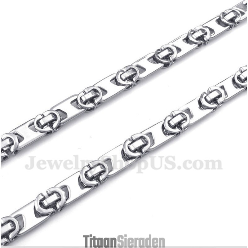 Titanium Halve Maan Ketting Voor Heren