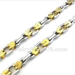 Heren Titanium Gouden Gelaagde Ketting