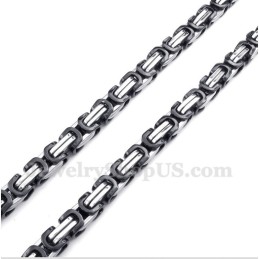 Heren Titanium Zwarte Ketting