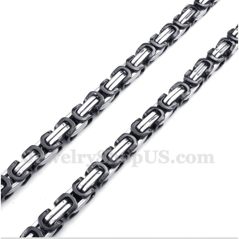 Heren Titanium Zwarte Ketting Heren Titanium Zwarte Ketting