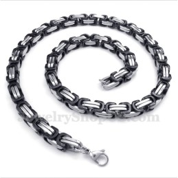 Heren Titanium Zwarte Ketting