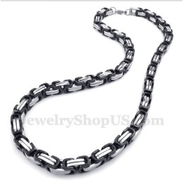 Heren Titanium Zwarte Ketting