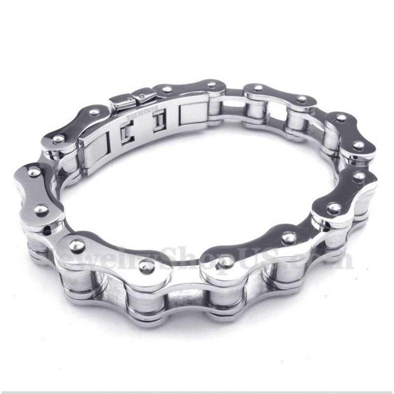 Titanium Fietskettingarmband Voor Heren
