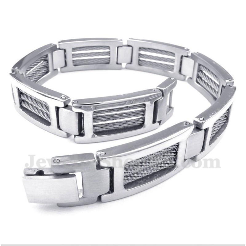 Heren Titanium Kabelarmband Heren Titanium Kabelarmband