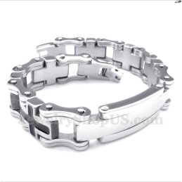 Titanium Zwarte Kruisarmband Voor Heren