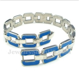 Heren Titanium Blauwe Armband