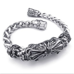 Heren Titanium Gegoten Diamanten Armband