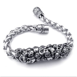 Heren Titanium Gegoten Schedelarmband