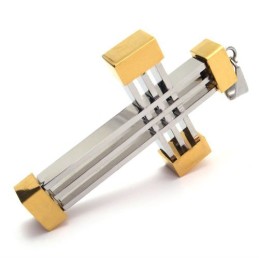 Nieuwe Stijl Geweven Kruis Titanium Hanger (Gloden)