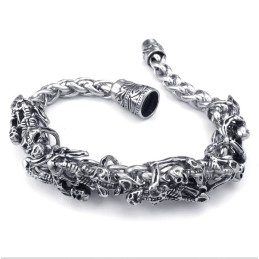 Heren Titanium Gegoten Schedelarmband