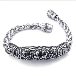 Heren Titanium Gegoten Schedelarmband
