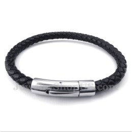 Heren Titanium Leren Armband