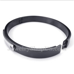 Heren Titanium Zwarte Armband