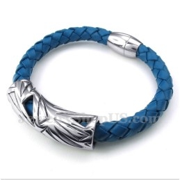 Heren Titanium Leren Armband