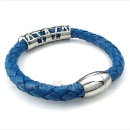 Heren Titanium Leren Armband