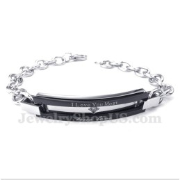 Heren Titanium Zwarte Armband Voor Koppels
