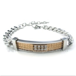 Dames Titanium Gouden Diamanten Armband Voor Koppels