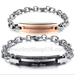 Heren Titanium Koppelarmband
