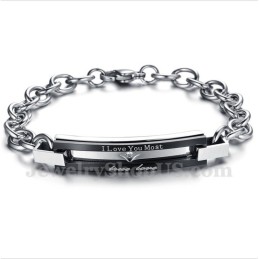 Heren Titanium Koppelarmband
