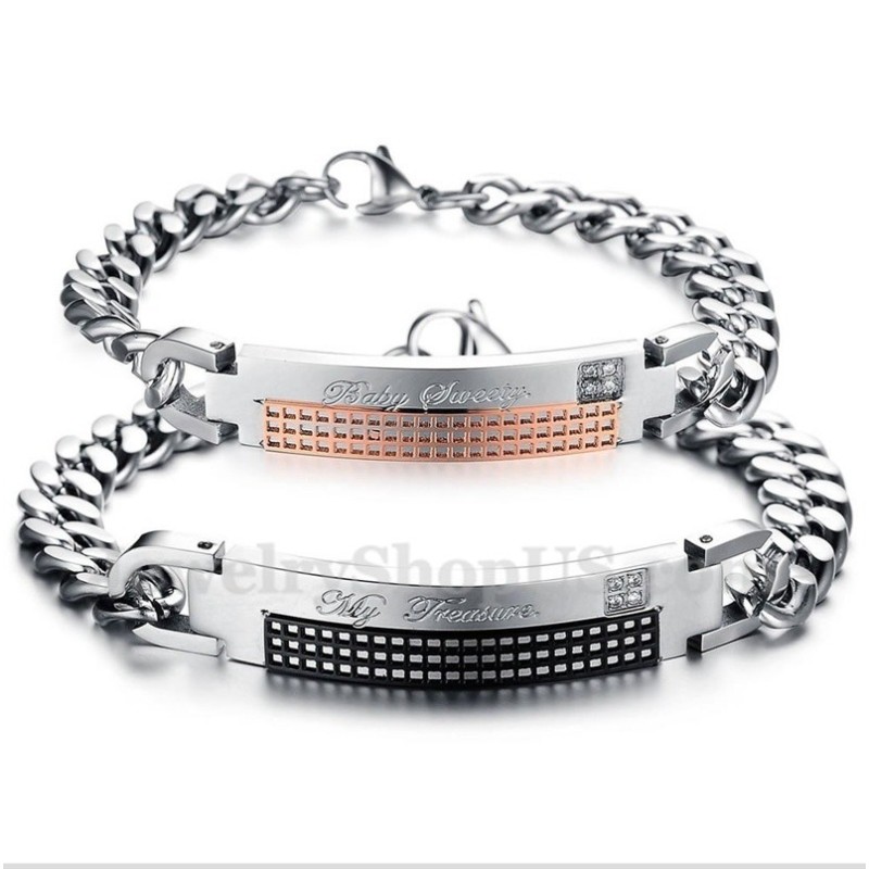 Heren Titanium Koppelarmband Heren Titanium Koppelarmband