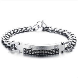 Heren Titanium Koppelarmband