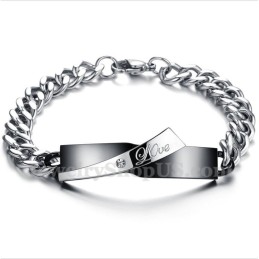 Heren Titanium Koppelarmband