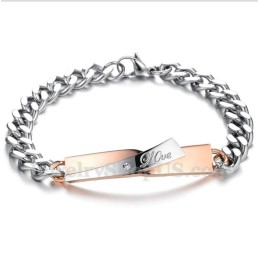 Heren Titanium Koppelarmband