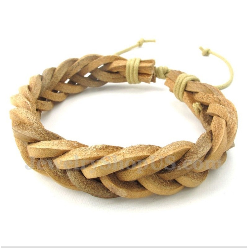 Heren Leren Titanium Armband Heren Leren Titanium Armband