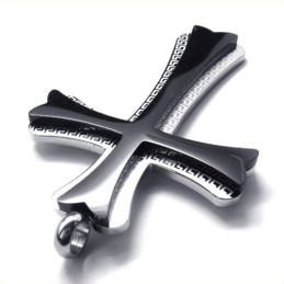 Nieuwe Stijl Kruis Titanium Hanger (Zwart)