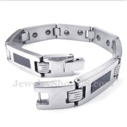 Heren Titanium Koolstofvezel Magneet Armband