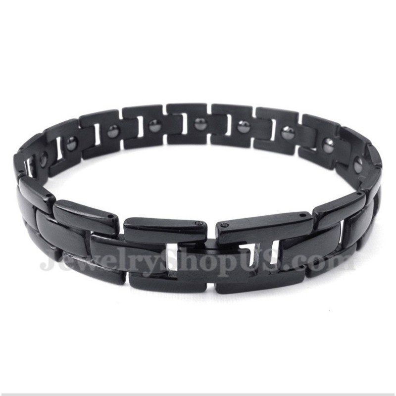 Heren Titanium Magneet Zwarte Armband