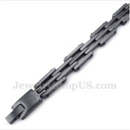 Heren Titanium Griekse Meanderpatroon Armband