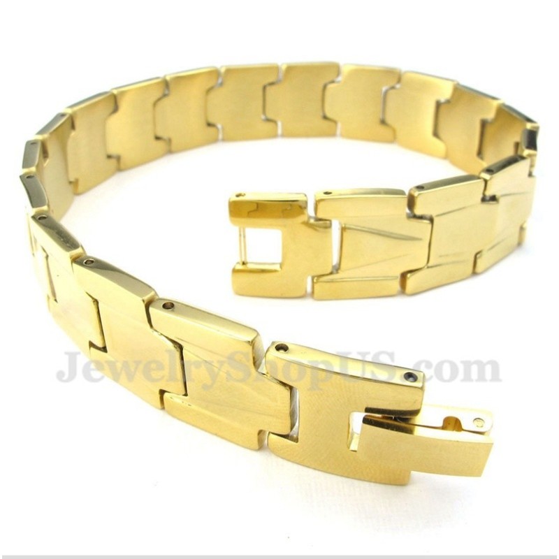 Heren Gouden Titanium Armband
