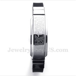 Heren Titanium Rubberen Bijbelvers Armband