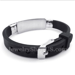 Heren Titanium Rubberen Bijbelvers Armband