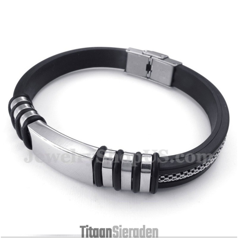 Heren Rubberen Titanium Armband Heren Rubberen Titanium Armband