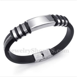 Heren Rubberen Titanium Armband
