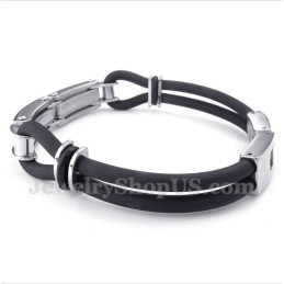 Heren Titanium Rubberen Kabelarmband