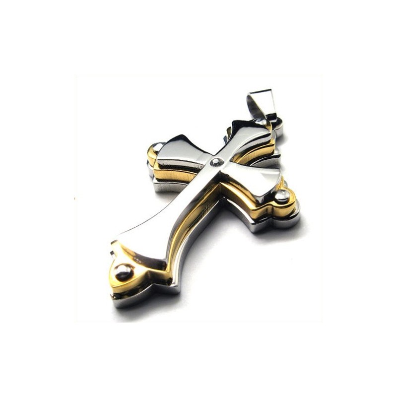Er Lagen Kruis Titanium Hanger (Goud) Er Lagen Kruis Titanium Hanger (Goud)