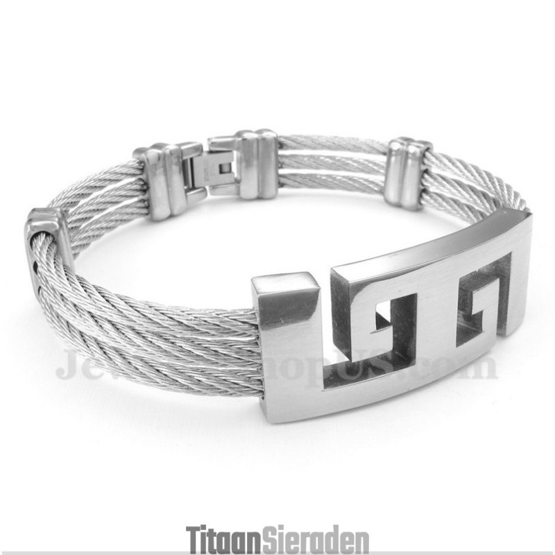 Heren Titanium Kabelarmband Heren Titanium Kabelarmband