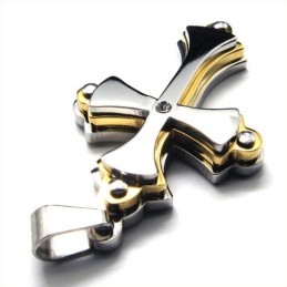 Er Lagen Kruis Titanium Hanger (Goud)
