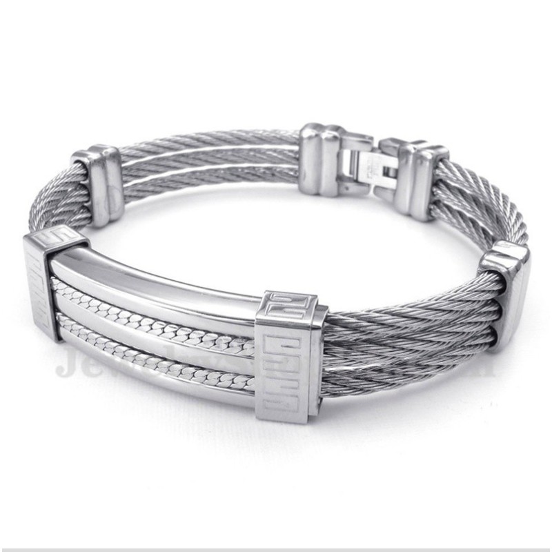 Heren Titanium Kabelarmband
