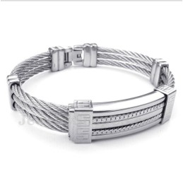 Heren Titanium Kabelarmband