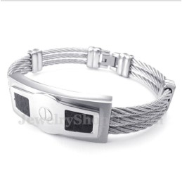 Heren Titanium Kabelarmband
