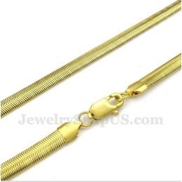 Heren 20 Inch Titanium Gouden Slangenketting